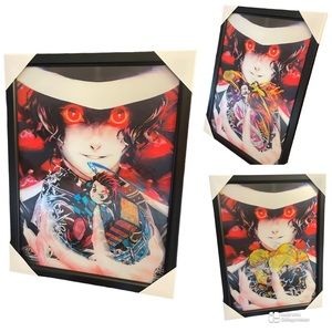 📦 New Anime Demon Slayer Framed 3D Lenticular Poster / Picture
